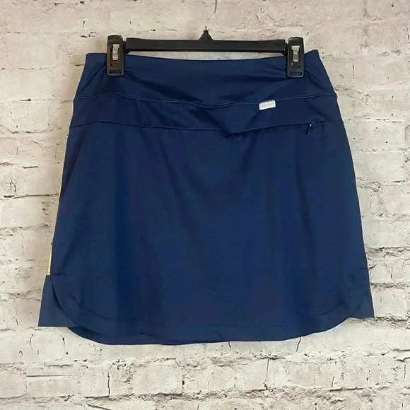 Chase 54 Women's Small Navy Blue Gold Golf Skirt Polyester Spandex S Sm Active - Picture 6 of 7